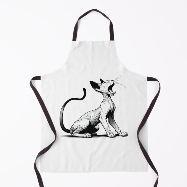 Item preview, The cartoonish sphynx cat is yawning designed and sold by Svetlana Kalaturskaia.