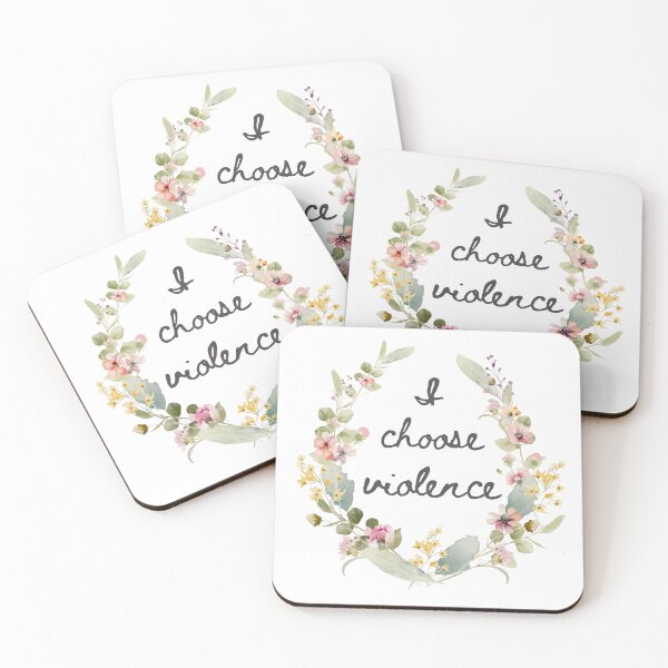 Item preview, I Choose Violence (and Flowers!) designed and sold by SparklefilthStudios.