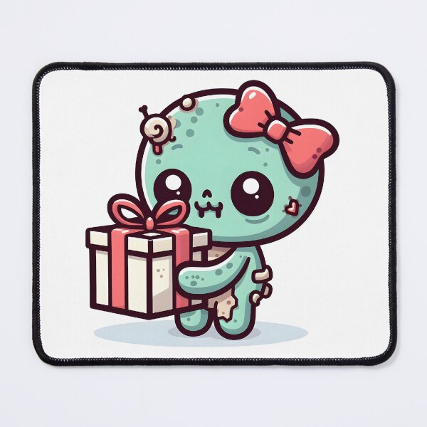 Item preview, Kawaii Gentle Zombie With Gift Box designed and sold by CanvasCutie.