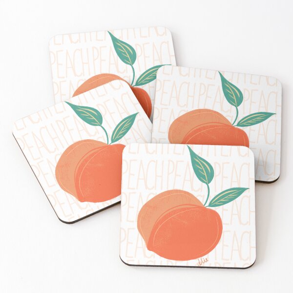 Item preview, Retro Fruit Peach Kitchen Art designed and sold by Julie Woolfolk.