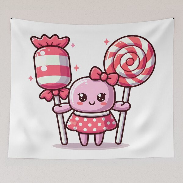 Item preview, Kawaii Candy Holding Hands With A Lollipop designed and sold by CanvasCutie.