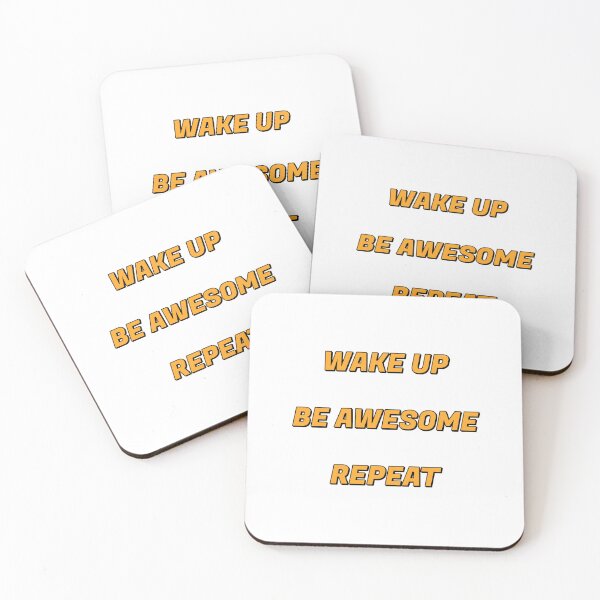 Item preview, Wake up Be Awesome Repeat - positive affirmations sticker set designed and sold by Inspirationmotivation.