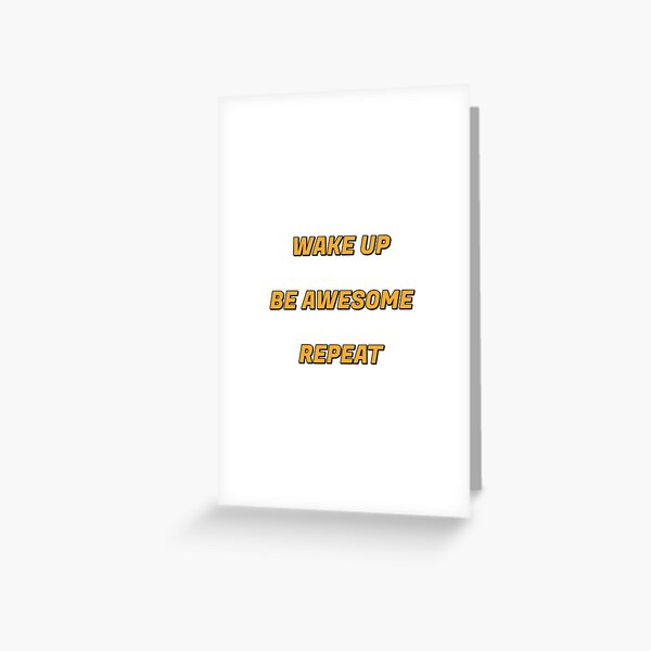 Artikel-Vorschau von Wake up Be Awesome Repeat - positive Affirmationen Aufkleber Set, designt und verkauft von Inspirationmotivation.