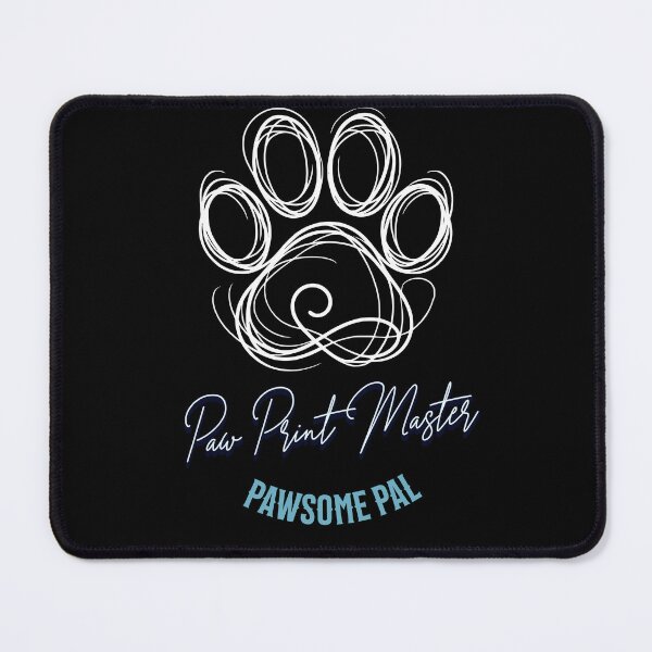 Item preview, Cute dog paw print mono line pet footprint minimal design, paw print master, White paw print, minimal style, pet lovers, animal lovers, dog lovers designed and sold by Collagedream.