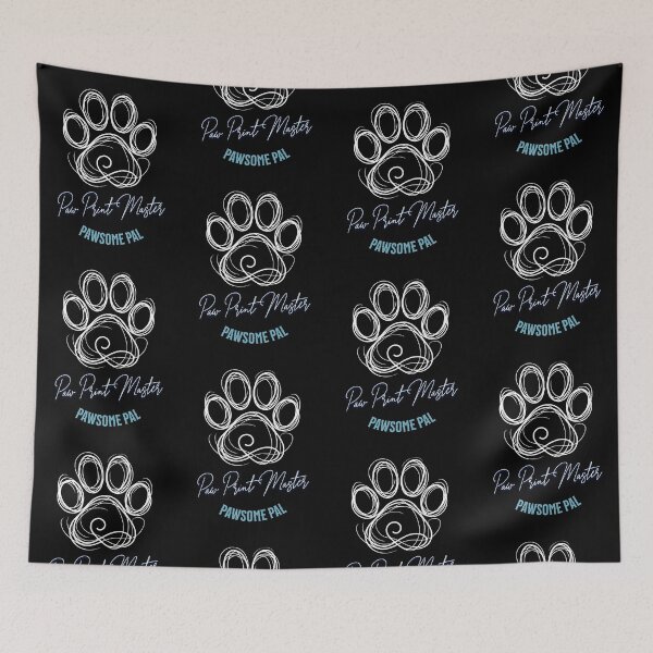 Item preview, Cute dog paw print mono line pet footprint minimal design, paw print master, White paw print, minimal style, pet lovers, animal lovers, dog lovers designed and sold by Collagedream.