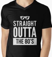 Straight Outta The 80s Vintage Birthday Shirt Men's V-Neck T-Shirt