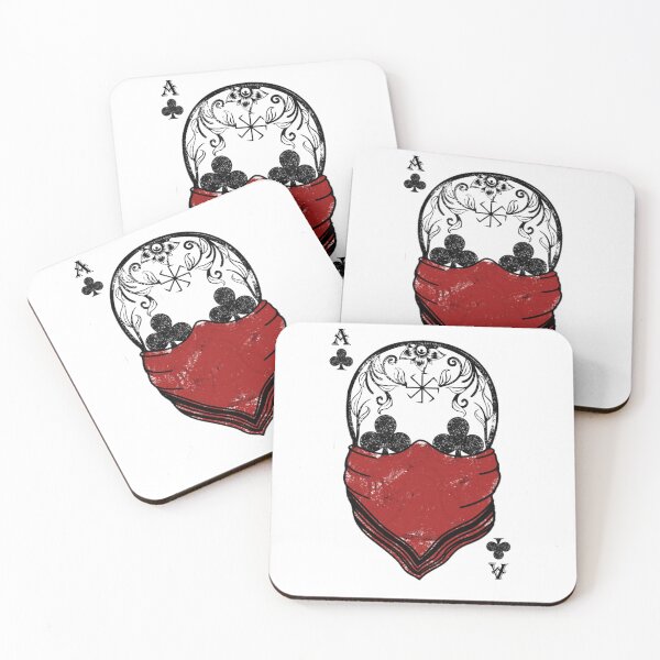 Item preview, card of clubs with a skull designed and sold by KalpeaTytto.