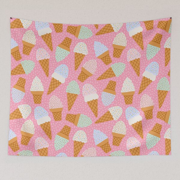 Item preview, Gelato party - Pastel pink designed and sold by Illustrated by Nat.