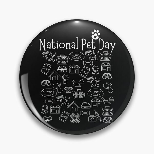 Item preview, Celebrate National Pet Day White Line Drawing Design designed and sold by EarthArtDesigns.