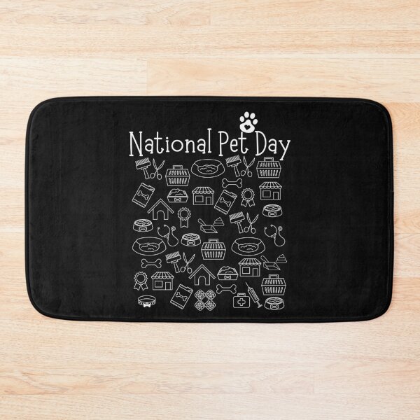 Item preview, Celebrate National Pet Day White Line Drawing Design designed and sold by EarthArtDesigns.
