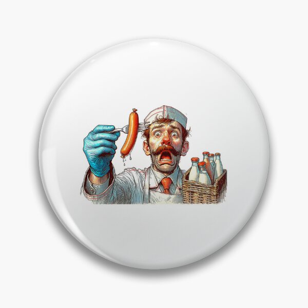 Item preview, The Milkman, sausage on a Fork. Get Forked designed and sold by Get-Forked.