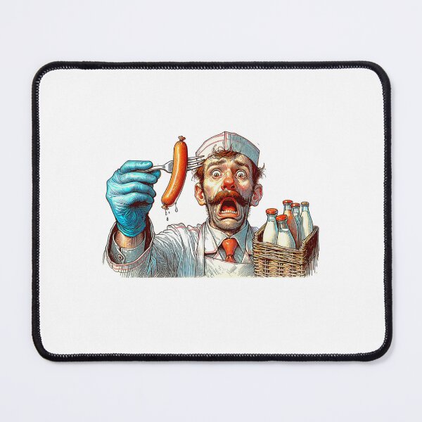 Item preview, The Milkman, sausage on a Fork. Get Forked designed and sold by Get-Forked.