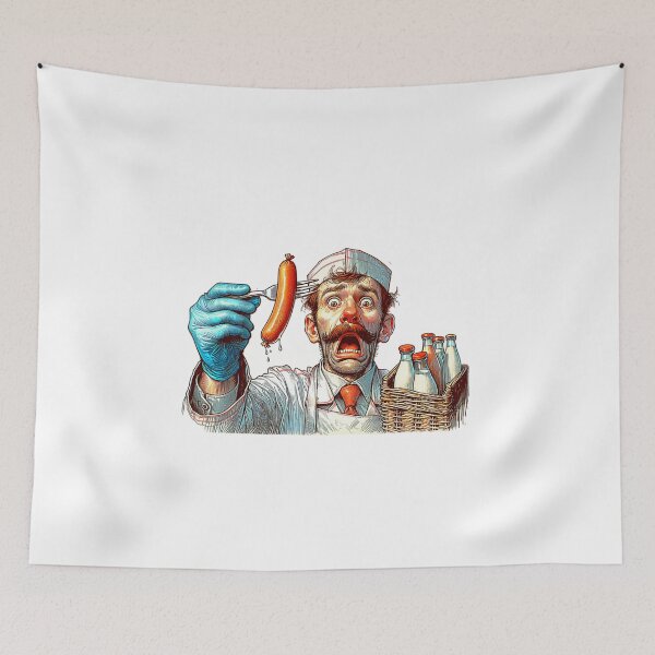 Item preview, The Milkman, sausage on a Fork. Get Forked designed and sold by Get-Forked.