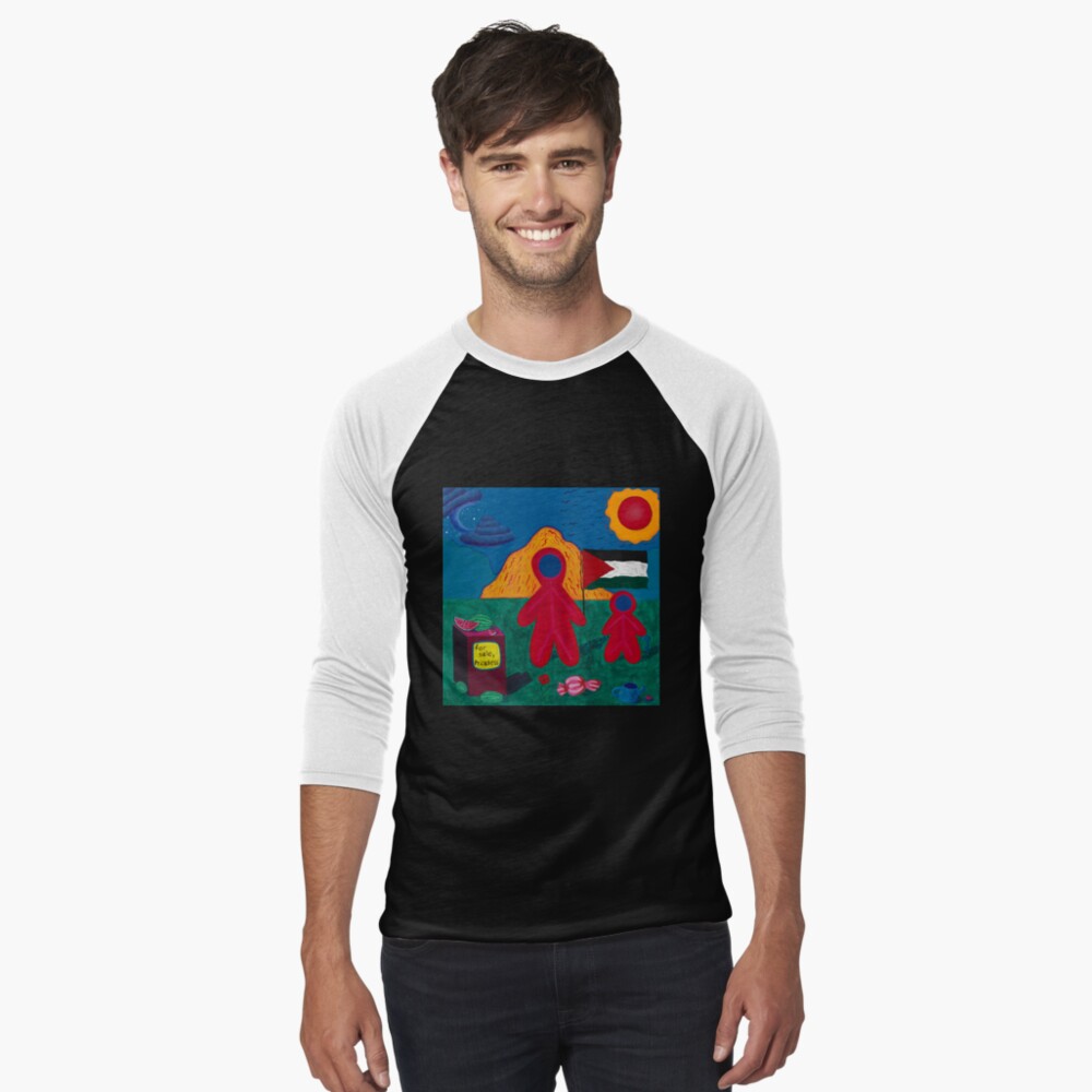 Item preview, Baseball ¾ Sleeve T-Shirt designed and sold by marie-magnetic.