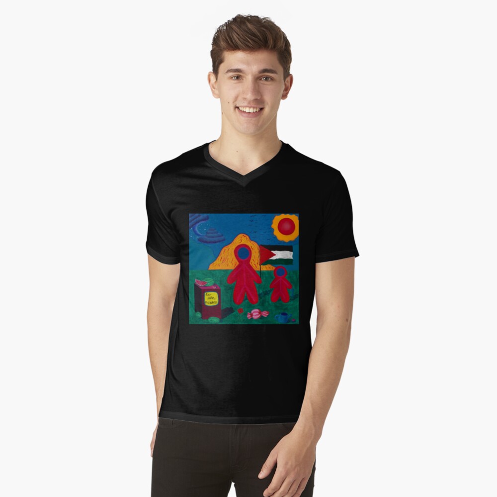 Item preview, V-Neck T-Shirt designed and sold by marie-magnetic.