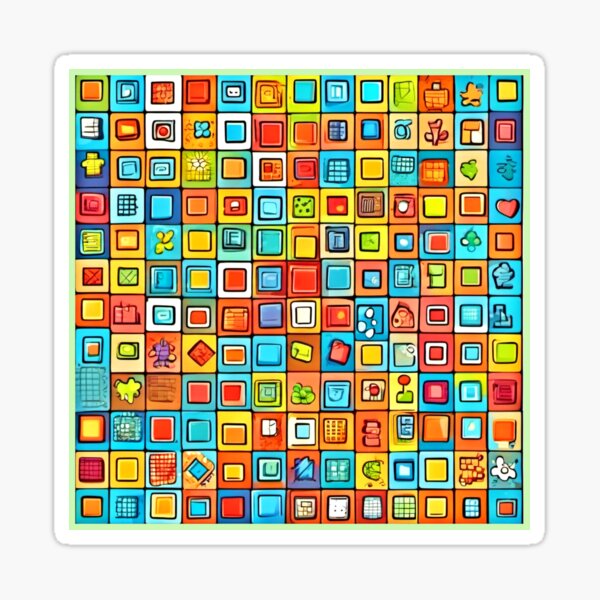 Item preview,  Comic Object Patterns: Colorful Art designed and sold by Health And Fitness Posts e-Store.