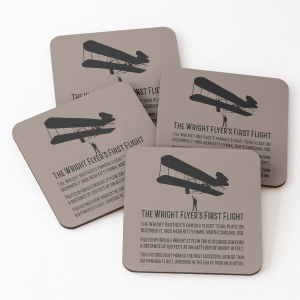 Item preview, Wright Brothers Flyer First Plane Flying Kitty Hawk Infographic designed and sold by MilitaryMart.