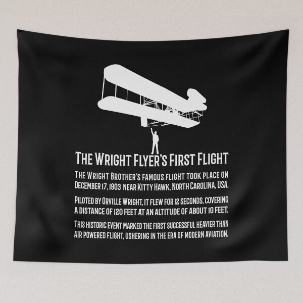 Item preview, Wright Brothers Flyer First Plane Flying Kitty Hawk Infographic designed and sold by MilitaryMart.
