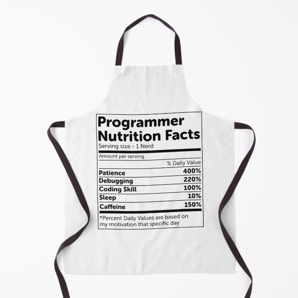 Item preview, Programmer Nutrition Facts designed and sold by ScienceCorner.