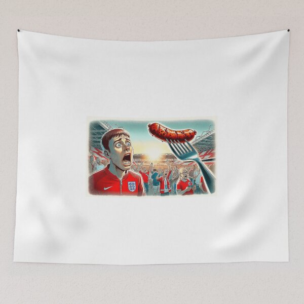 Item preview, England Fans, sausage on a Fork. Get Forked designed and sold by Get-Forked.