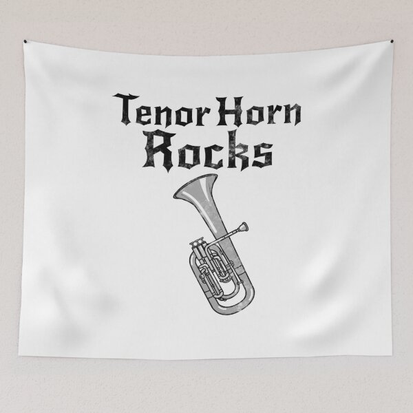 Item preview, Tenor Horn Rocks, Hornist Heavy Rock Brass Musician designed and sold by doodlerob.