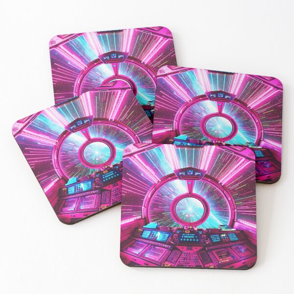 Item preview, Starship Cockpit in Hyperspace Leap Pink designed and sold by Synthwave Poem.