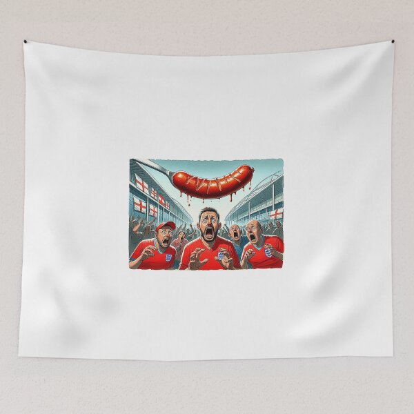 Item preview, England Fans, sausage on a Fork. Get Forked designed and sold by Get-Forked.