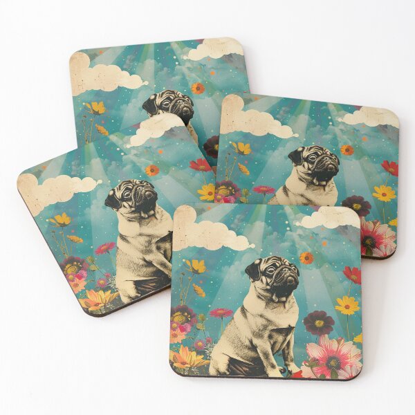 Item preview, Vintage Cute Dog Pug Puppy Graphic Art designed and sold by LVTFCOarts.
