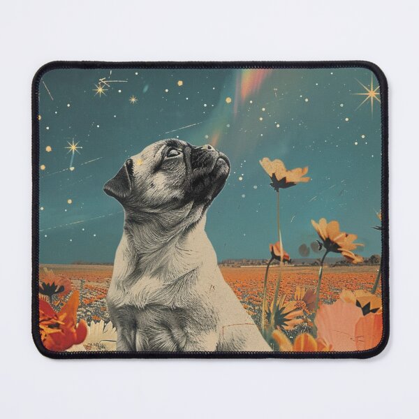 Item preview, Vintage Cute Dog Pug Puppy Retro Art designed and sold by LVTFCOarts.