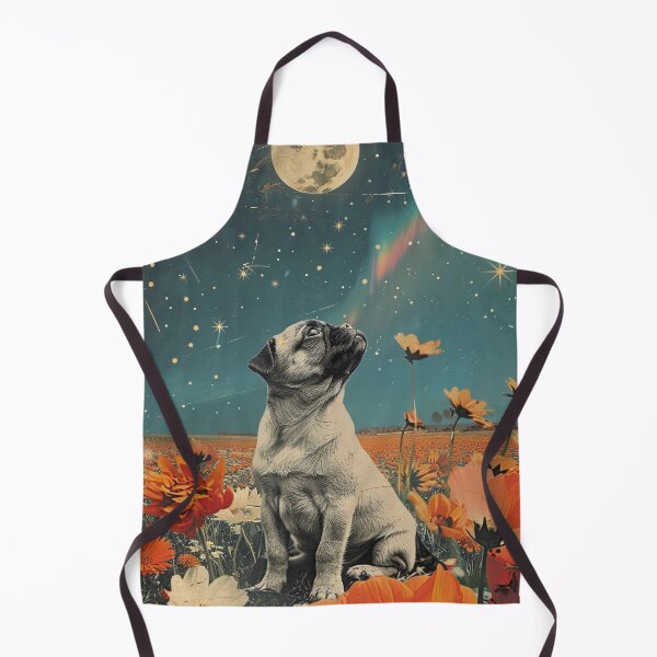 Item preview, Vintage Cute Dog Pug Puppy Retro Art designed and sold by LVTFCOarts.
