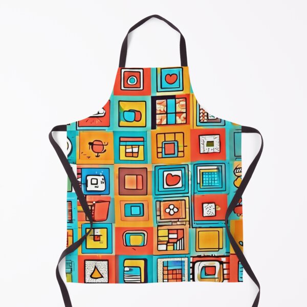Item preview, Playful Square Designs: Cartoon Style designed and sold by Health And Fitness Posts e-Store.