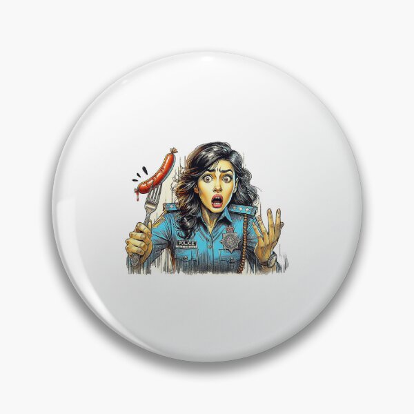 Item preview, Police Woman, sausage on a Fork. Get Forked designed and sold by Get-Forked.