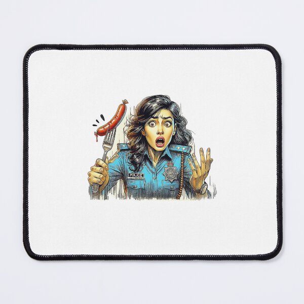 Item preview, Police Woman, sausage on a Fork. Get Forked designed and sold by Get-Forked.
