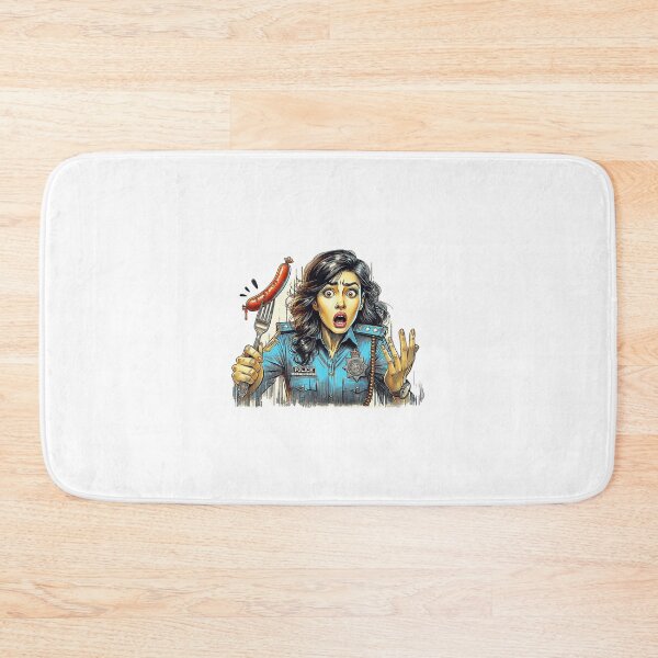 Item preview, Police Woman, sausage on a Fork. Get Forked designed and sold by Get-Forked.