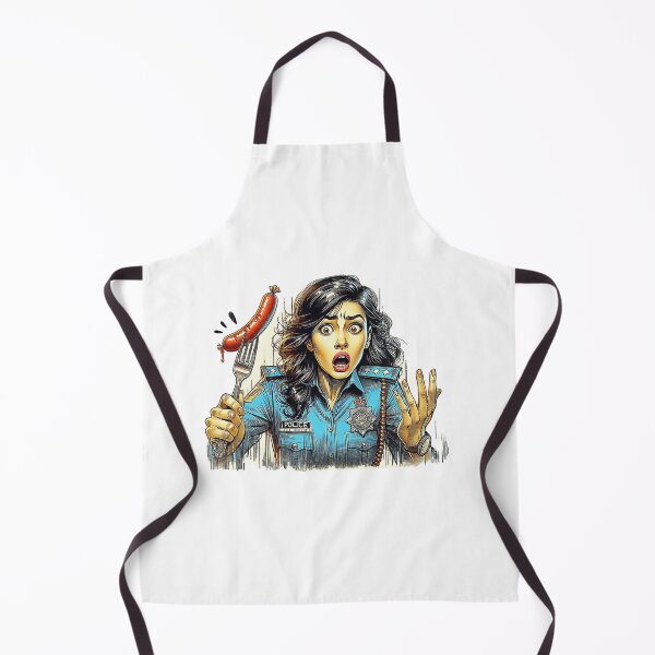 Item preview, Police Woman, sausage on a Fork. Get Forked designed and sold by Get-Forked.