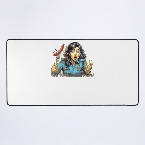Item preview, Police Woman, sausage on a Fork. Get Forked designed and sold by Get-Forked.