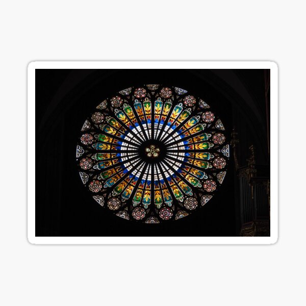 Strasbourg Cathedral Rose Window Sticker