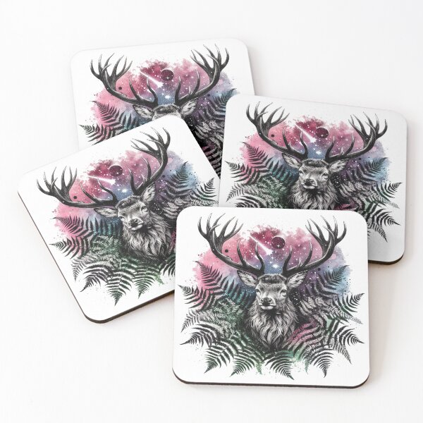 Item preview, Galaxy stag in a bed of ferns  designed and sold by Born-to-design.