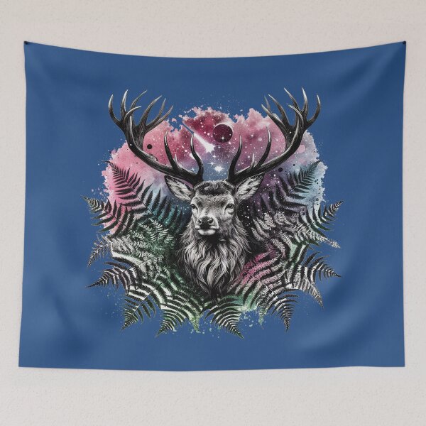 Item preview, Galaxy stag in a bed of ferns  designed and sold by Born-to-design.