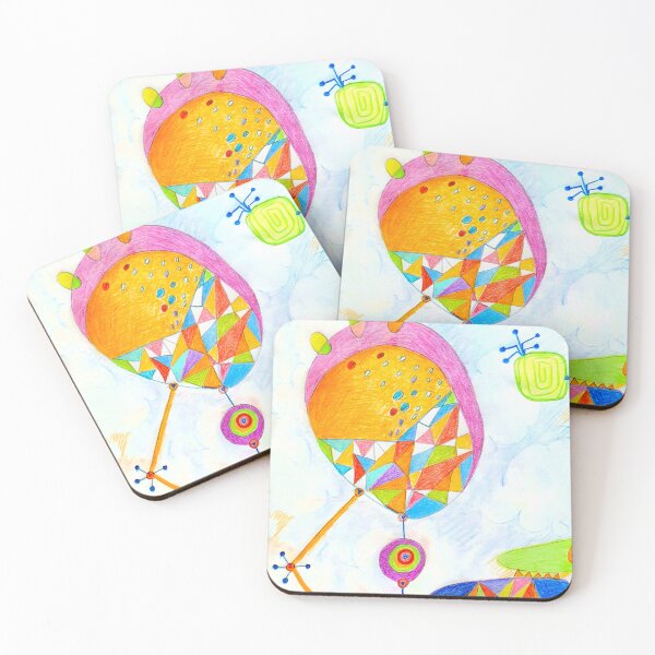Item preview, houses in the clouds I. abstract designed and sold by Tereza Pilar  Art.