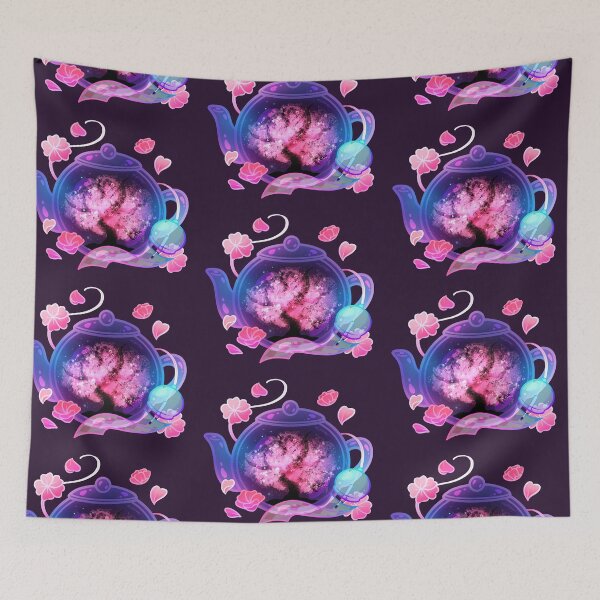 Item preview, Nighttime Sakura Teapot designed and sold by heysoleilart.