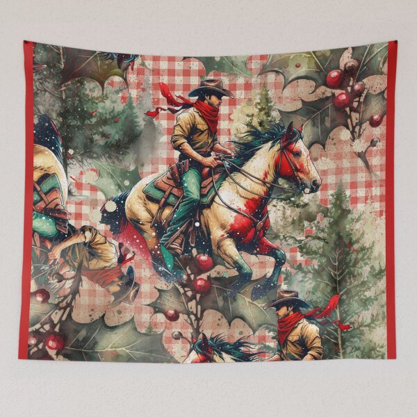 Item preview, Cowboy Christmas Horse Winter designed and sold by LeosCloset.