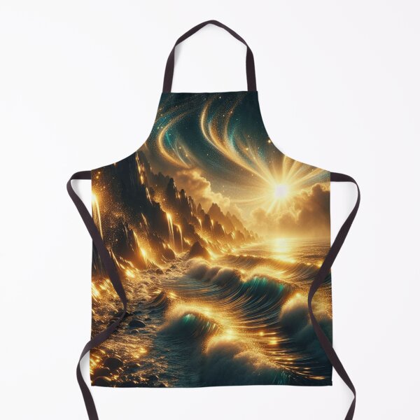 Item preview, Golden Sunset Waves: Waves in Golden Tones designed and sold by Rui Fernandes.