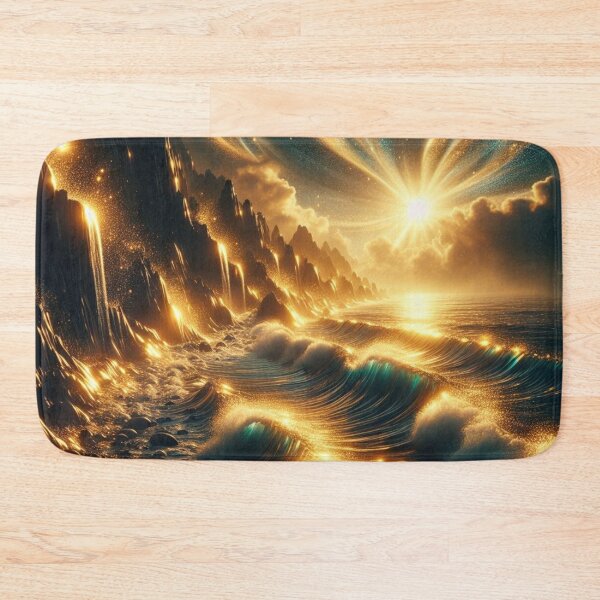 Item preview, Golden Sunset Waves: Waves in Golden Tones designed and sold by Rui Fernandes.
