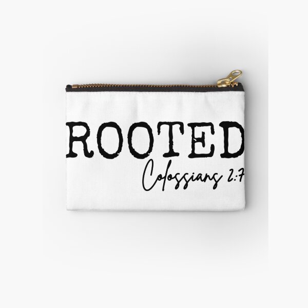 Item preview, Rooted in Jesus, Colossians 2:7, black design.  designed and sold by MoriaStore.