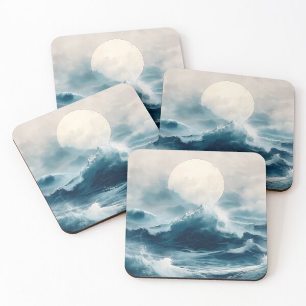 Item preview, Luna - Big Moon Over The Restless Sea designed and sold by ArtRenavet.