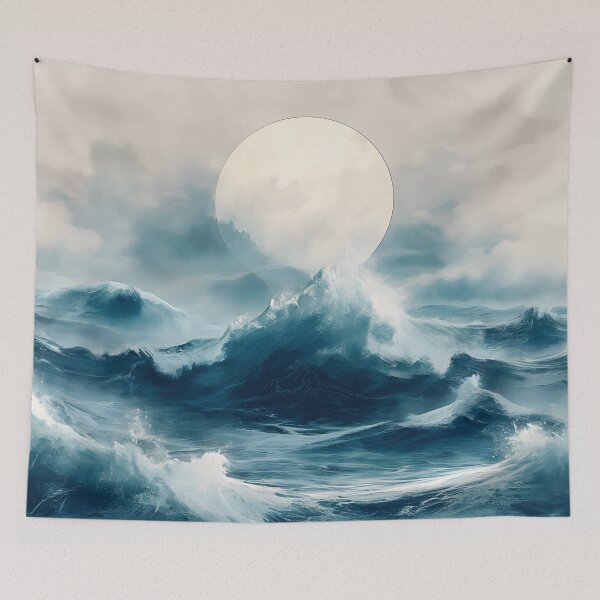 Item preview, Luna - Big Moon Over The Restless Sea designed and sold by ArtRenavet.