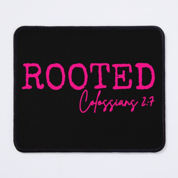 Item preview, Rooted in Jesus, Colossians 2:7, pink design. designed and sold by MoriaStore.