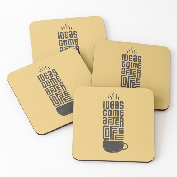 Item preview, Ideas Come After Coffee | Yellow Background designed and sold by RM-Journey.