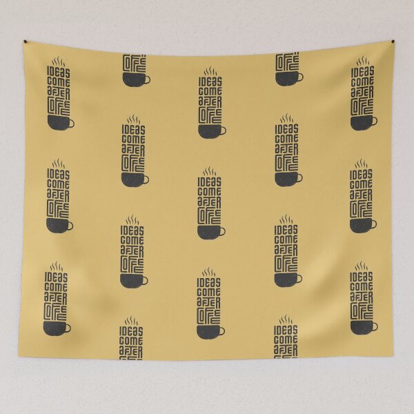 Item preview, Ideas Come After Coffee | Yellow Background designed and sold by RM-Journey.